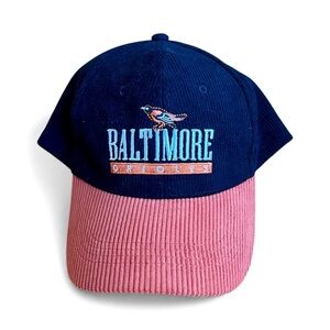 NWOT Baltimore Orioles Black and orange baseball cap with Embroidery